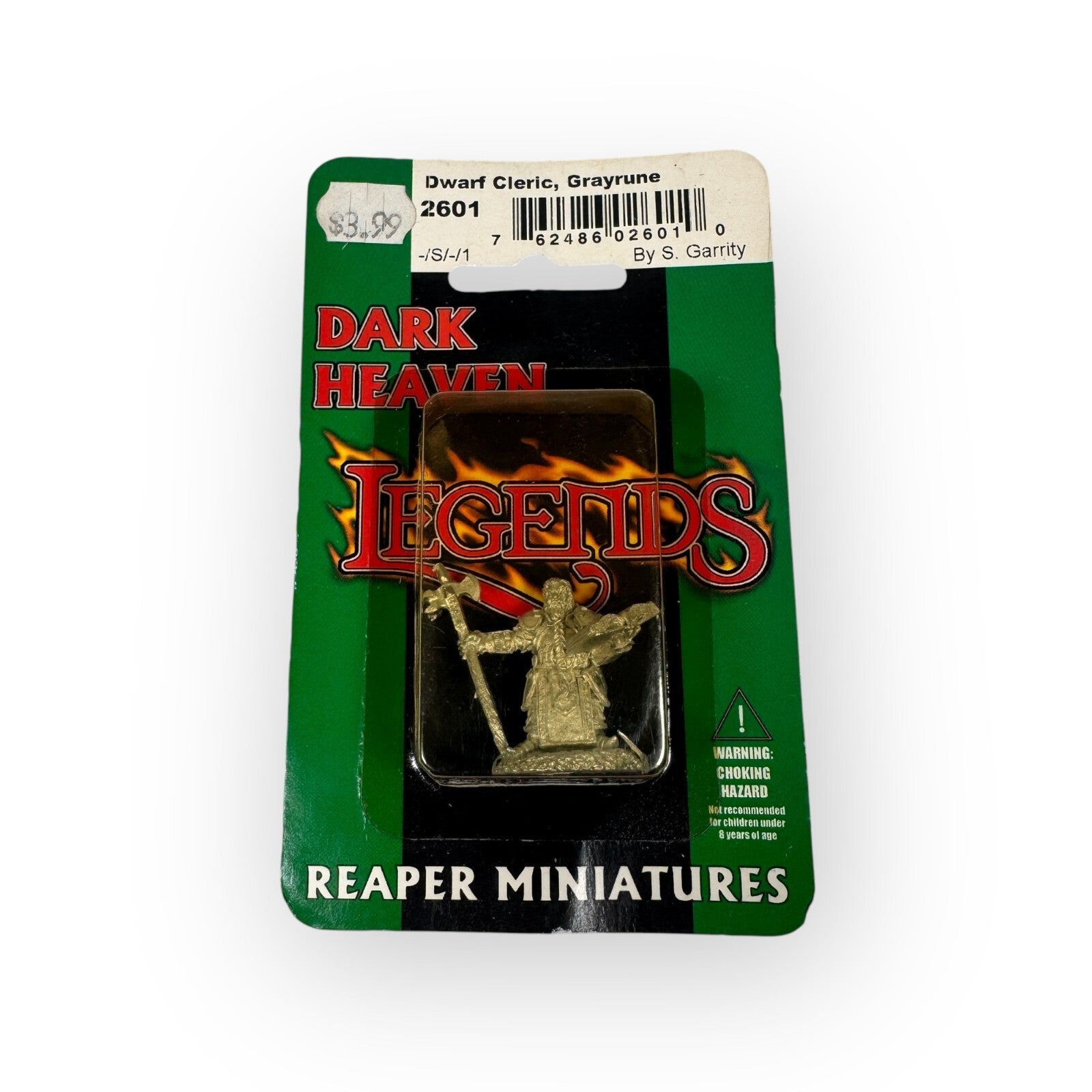Dark Heaven Legends Dwarf Cleric Grayrune by Reaper Miniatures Sealed on Card