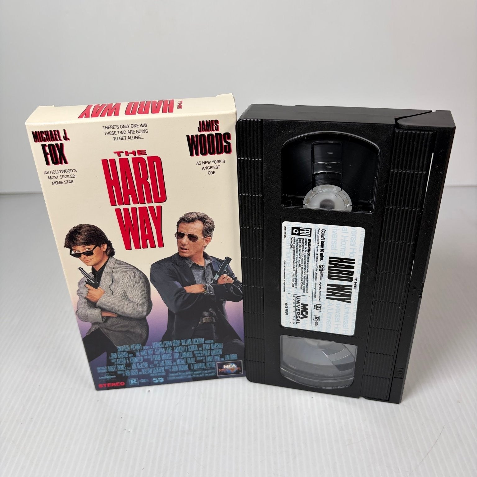 The Hard Way VHS 1991 Action Comedy Michael J. Fox James Woods MCA Universal