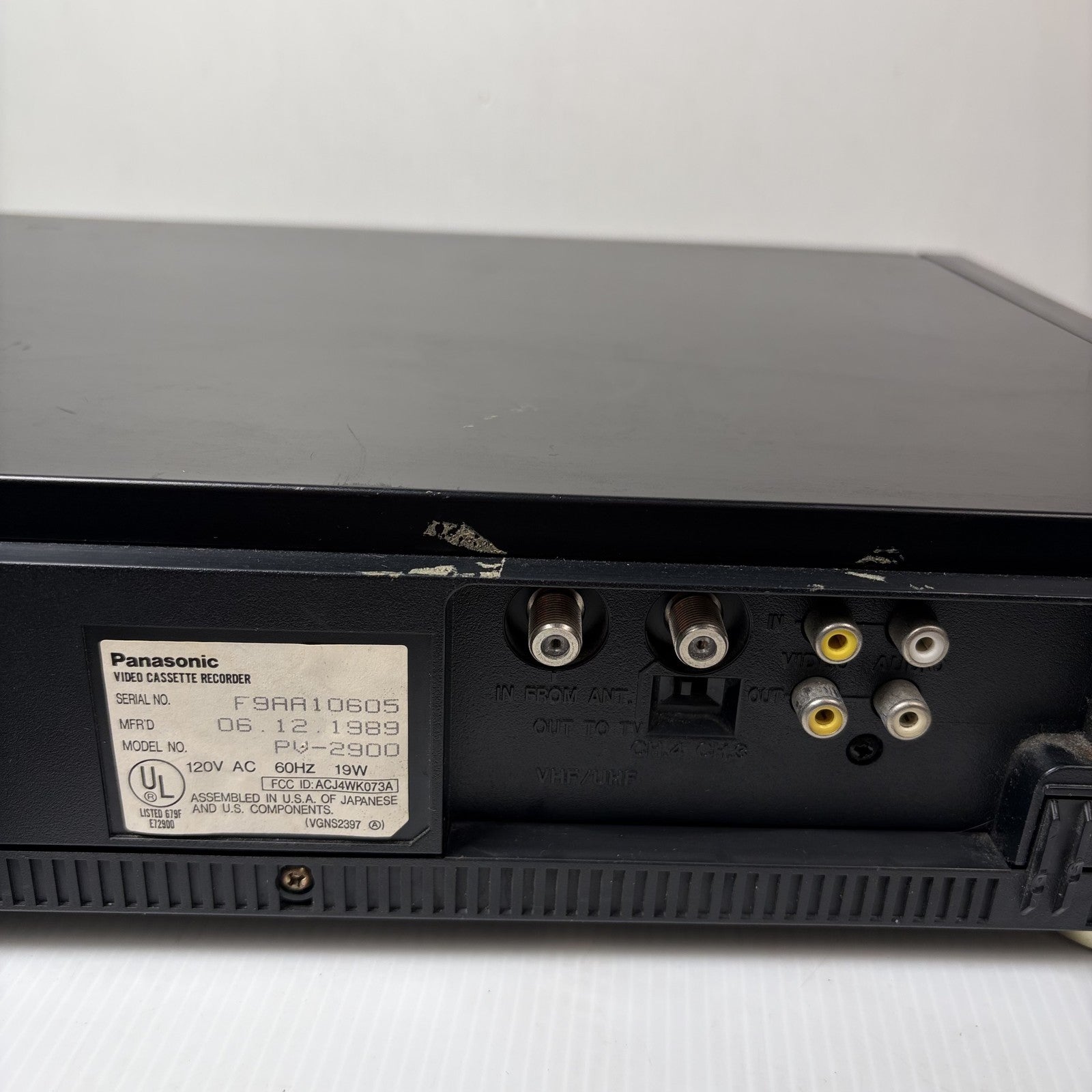 Panasonic PV-2900 Omnivision VHS VCR Player Wood Panel (Tracking Issues As Is)