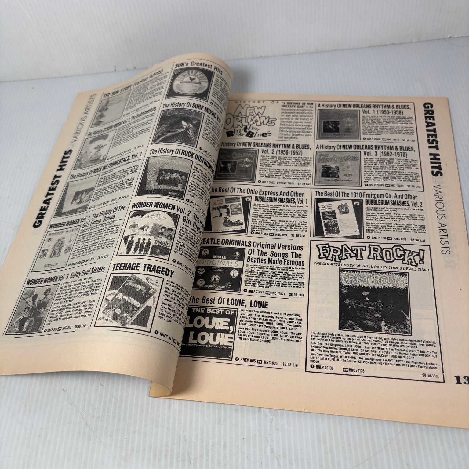 Rhino Records 1987 Summer Catalog Rhino Weird Fantasy Magazine Music