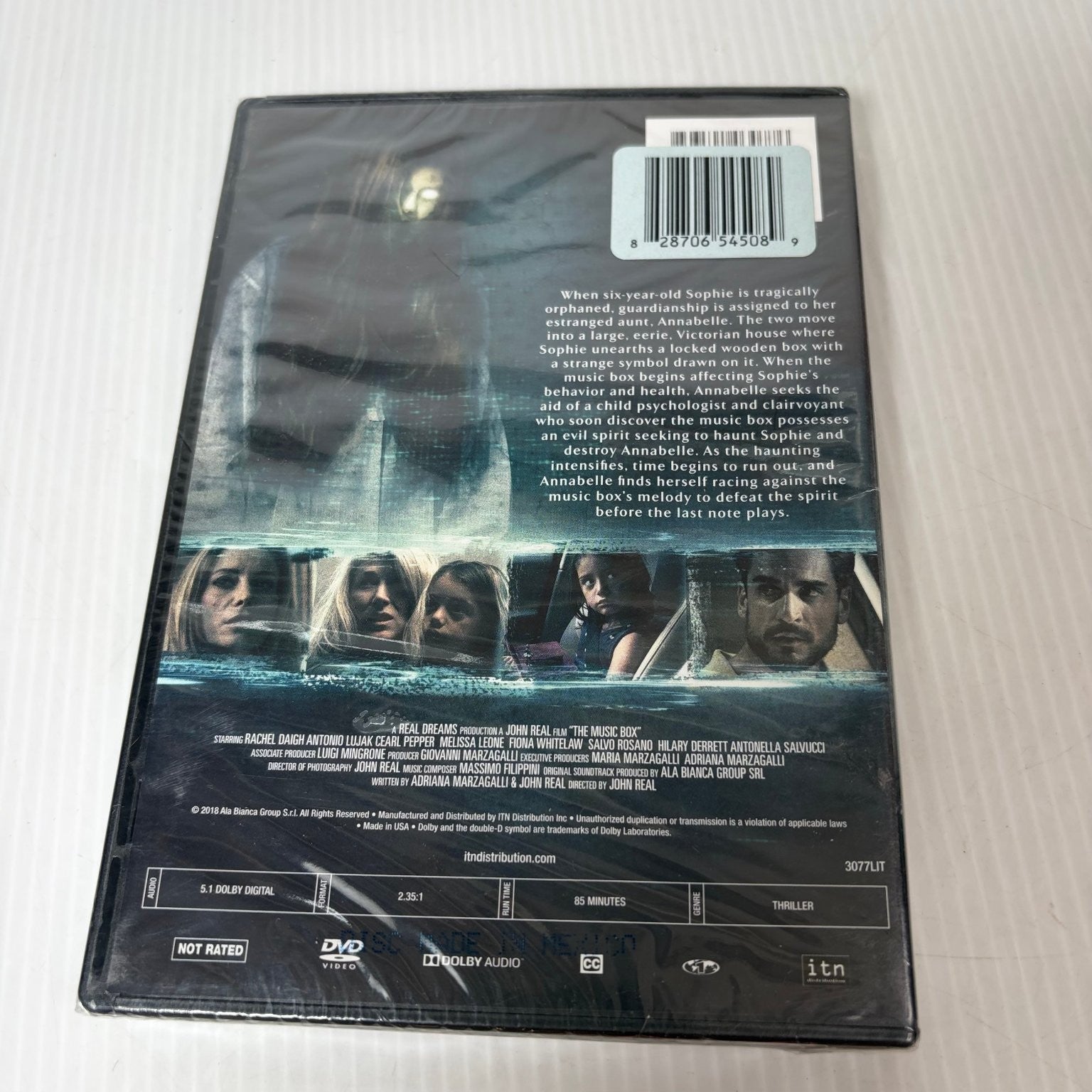 The Music Box DVD 2018 John Real Horror Thriller Film 85 Min ITN Distribution