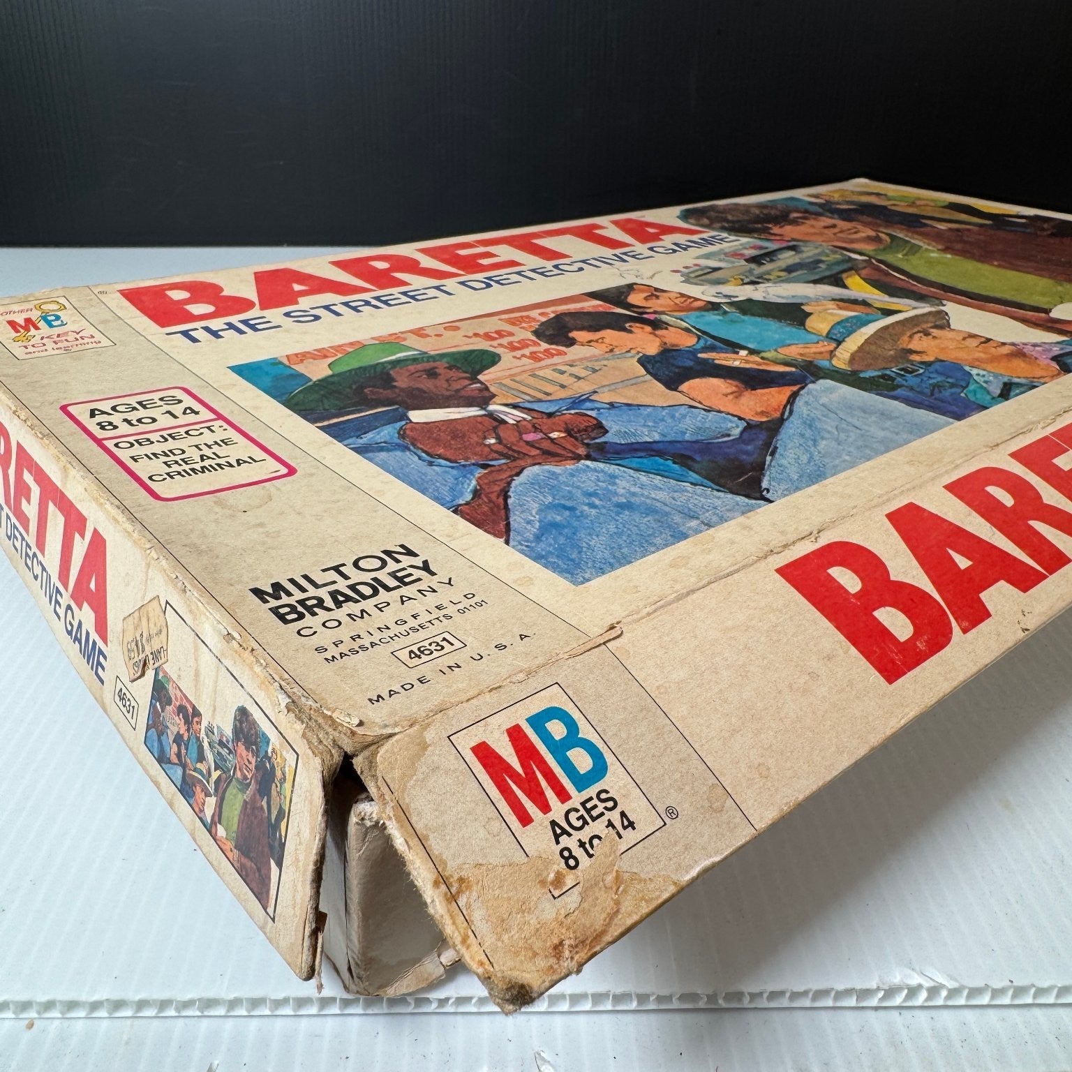 Baretta Milton Bradley Board Game Complete 2-4 Players Ages 8-14 Detective 1976