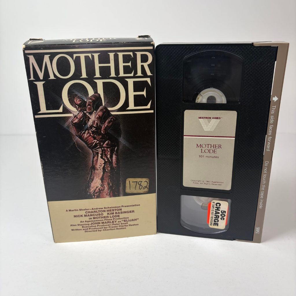 Mother Lode VHS Vestron Video 1983 Charlton Heston Kim Basinger Adventure
