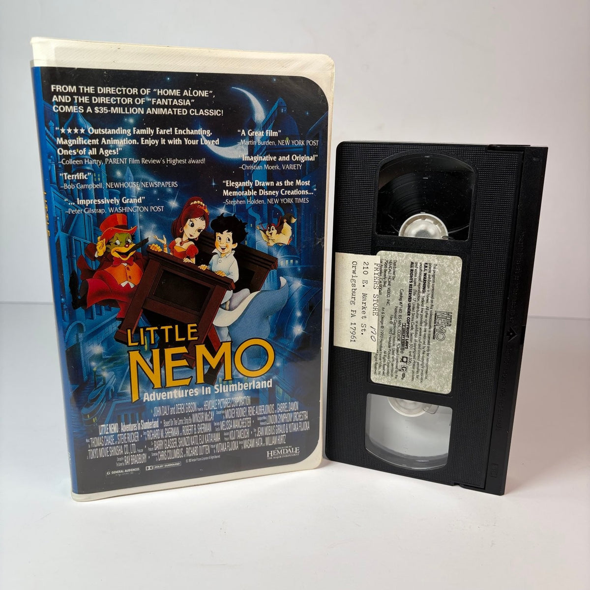 Little Nemo Adventures in Slumberland VHS 1993 Animated Hemdale