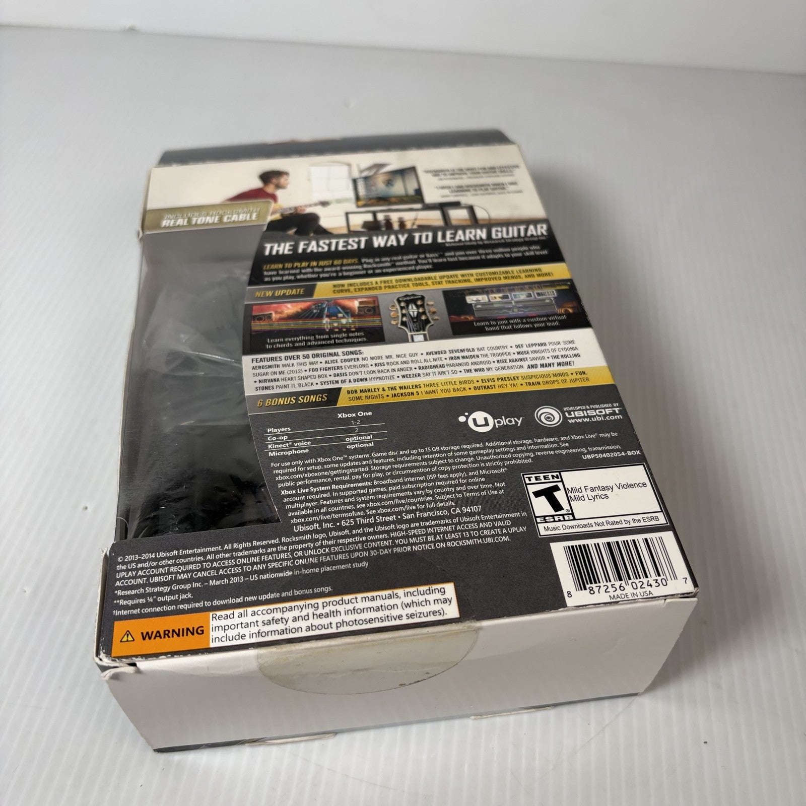 Rocksmith 2014 Edition Remastered Xbox One XONE Real Tone Cable Included NEW