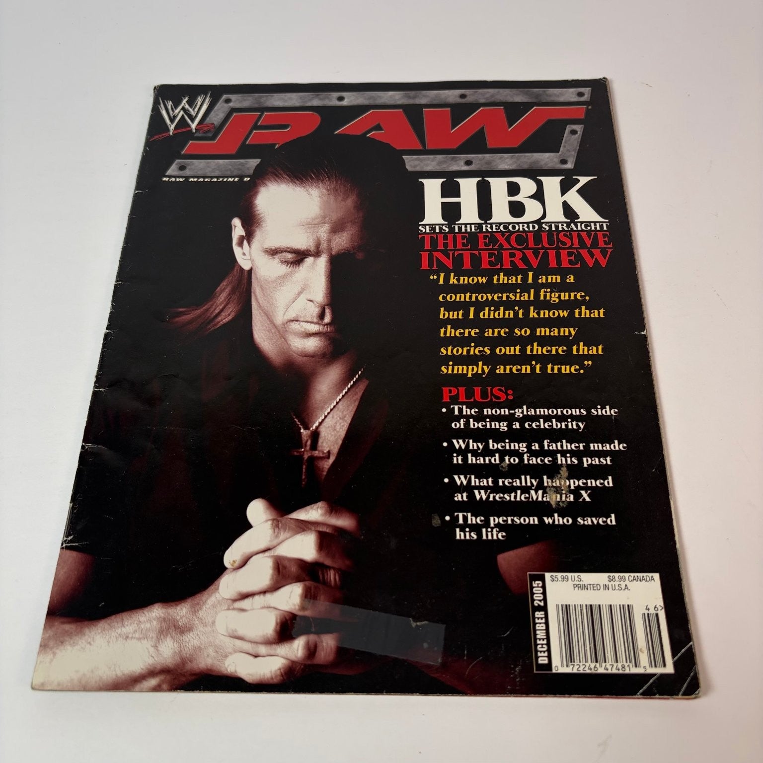 WWE RAW Magazine December 2005 Shawn Michaels HBK Interview Wrestling