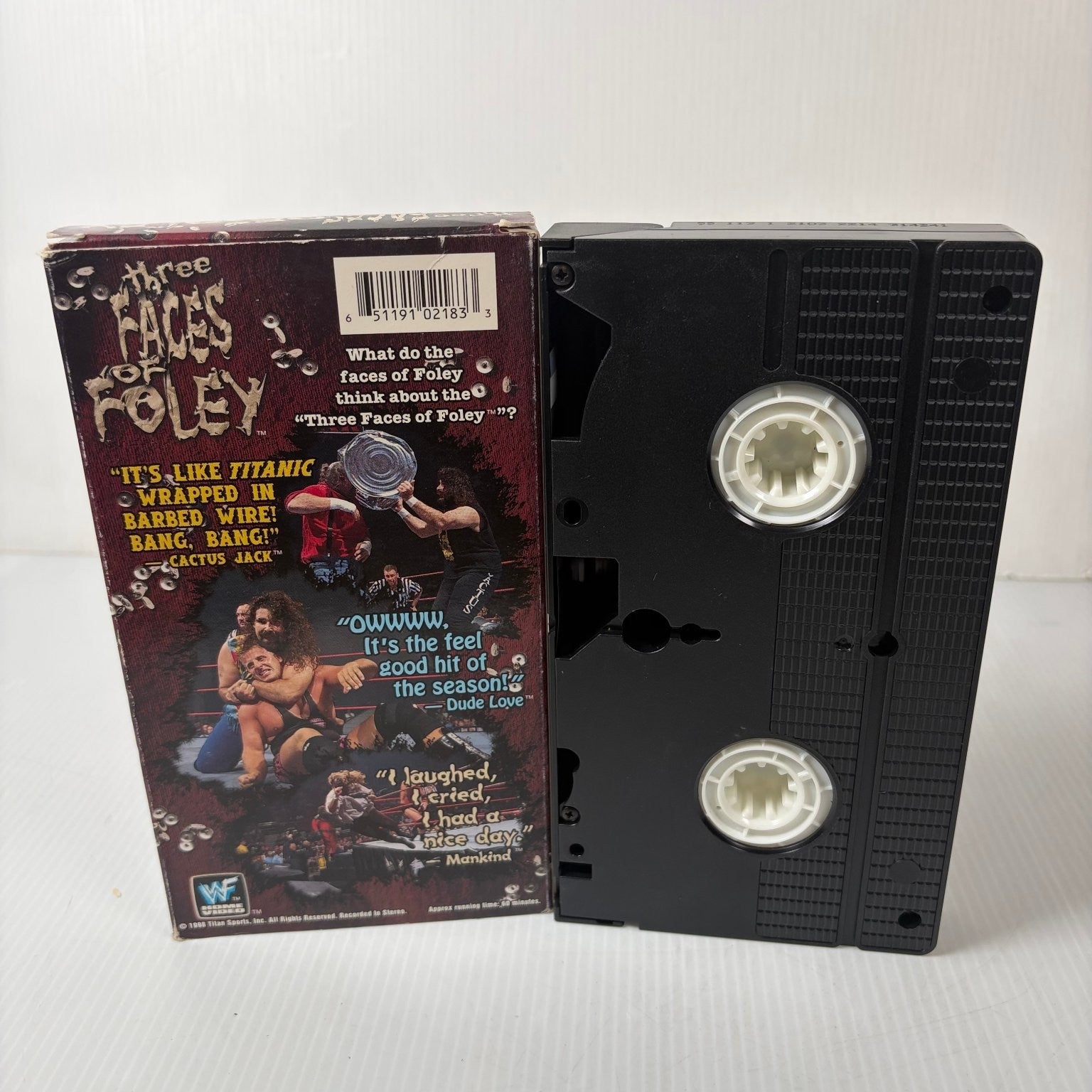 Three Faces of Foley VHS 1998 Wrestling Documentary Mick Foley WWF Home Video
