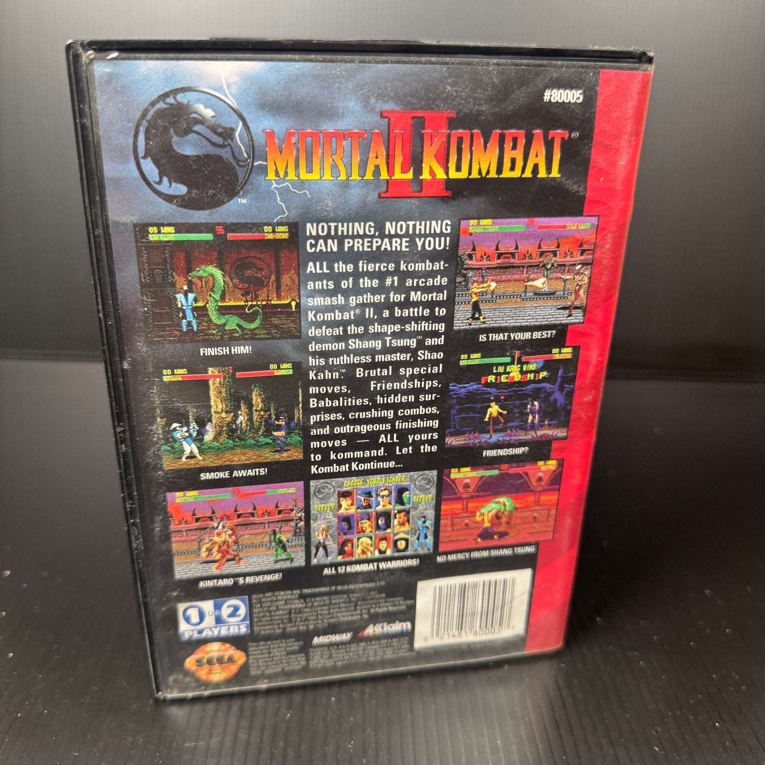 Mortal Kombat II Sega Genesis Video Game Fighting Multiplayer Complete CIB