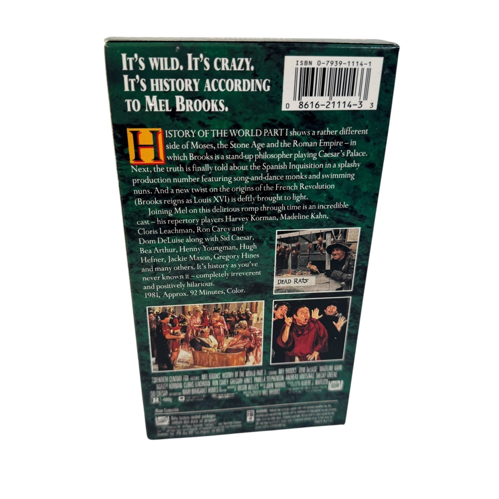 Vintage Mel Brooks History of the World Part 1 Comedy Spoof VHS Tape