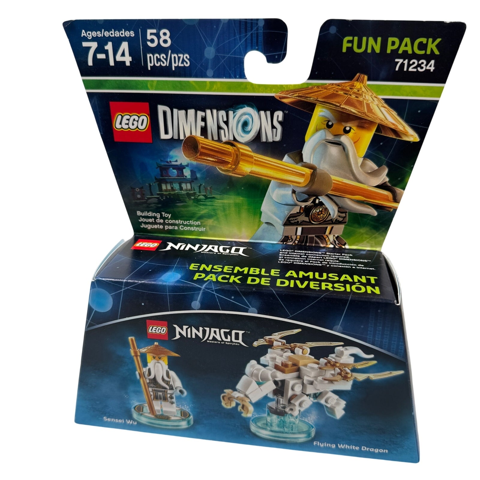 Lego Dimensions Ninjago Fun Pack 71234 Sensei Wu & Flying White Dragon