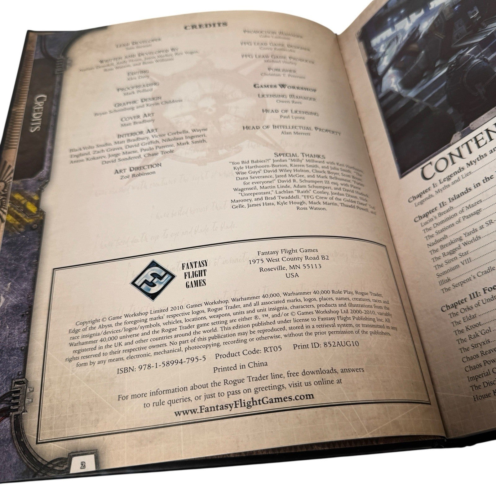 Warhammer 40K Rogue Trader Edge Of The Abyss Hardcover Roleplaying Adventure