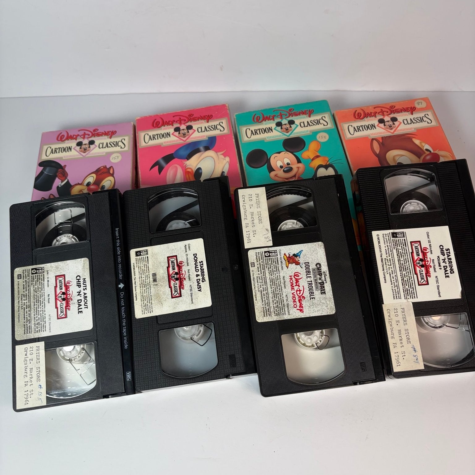 Lot of 7 Donald Duck VHS 1980s Cartoon Classics Disney