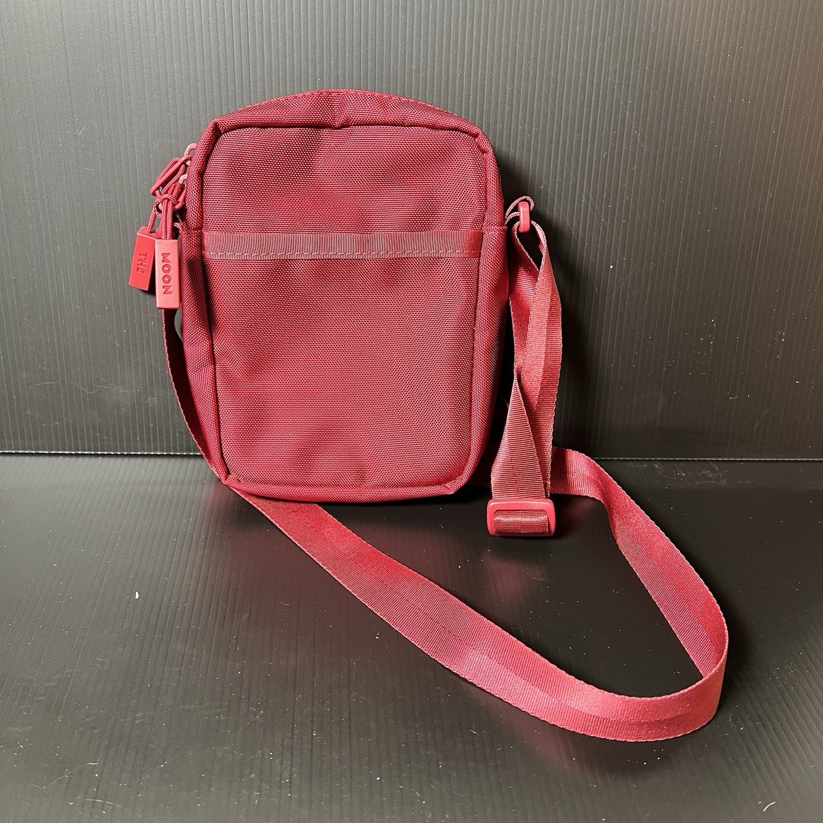 Baboon To The Moon Red Sling Crossbody Mini Purse with Rare Cordura Tiger Lining