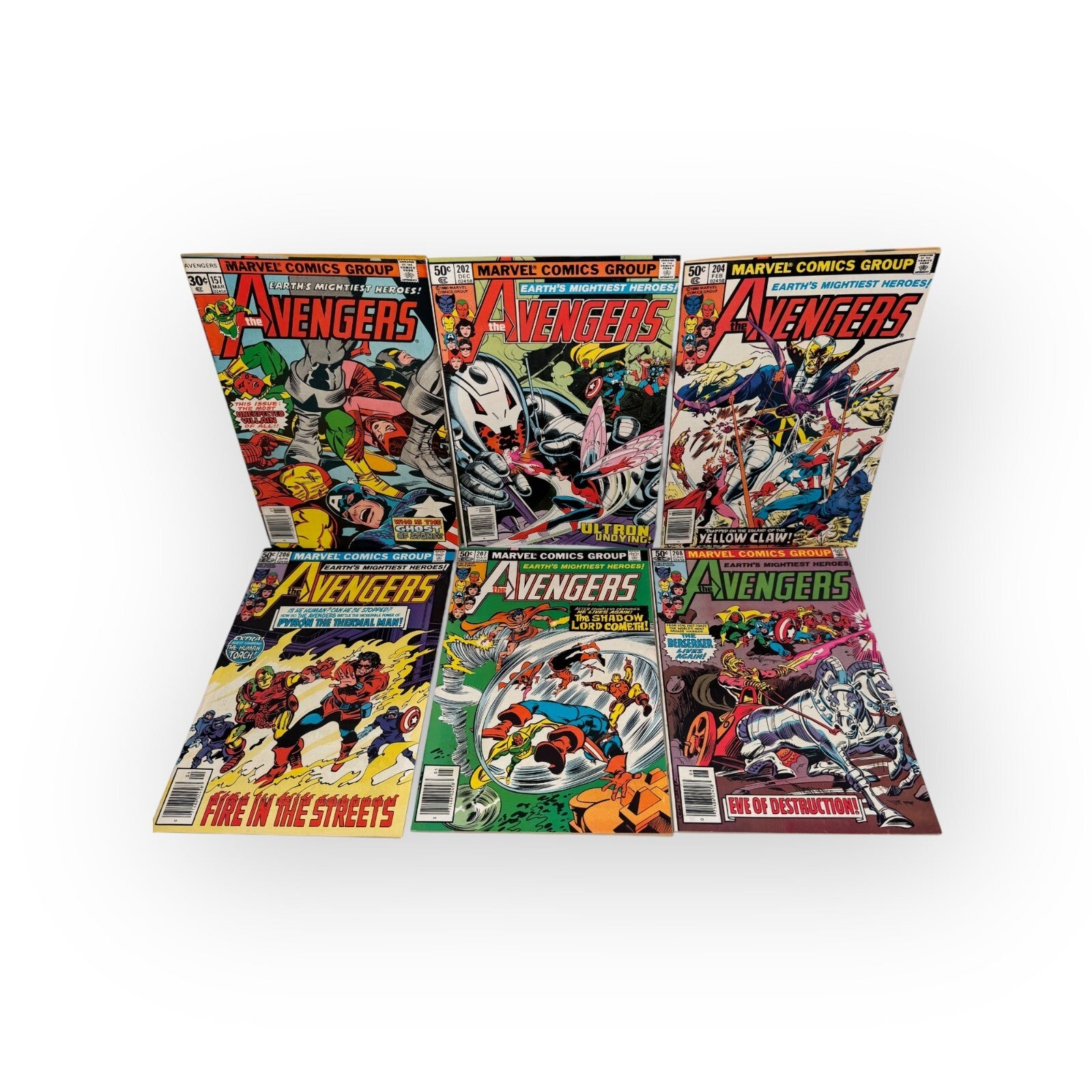 19 Avengers Bronze Age Comics 149 150 153-157 202 204 206-212 221-223 Boarded