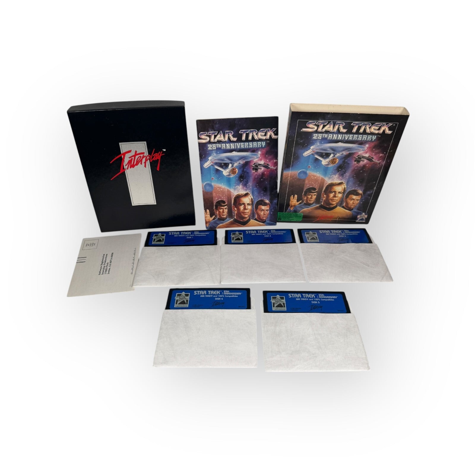 Star Trek 25th Anniversary IBM Tandy PC Game 5.25" Floppy Variant Complete