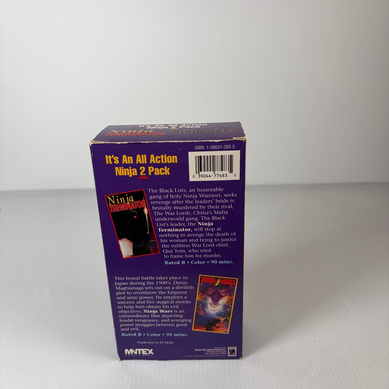 Ninja Terminator & Ninja Wars VHS 1995 Martial Arts 2-Pack MN TEX Anchor Bay
