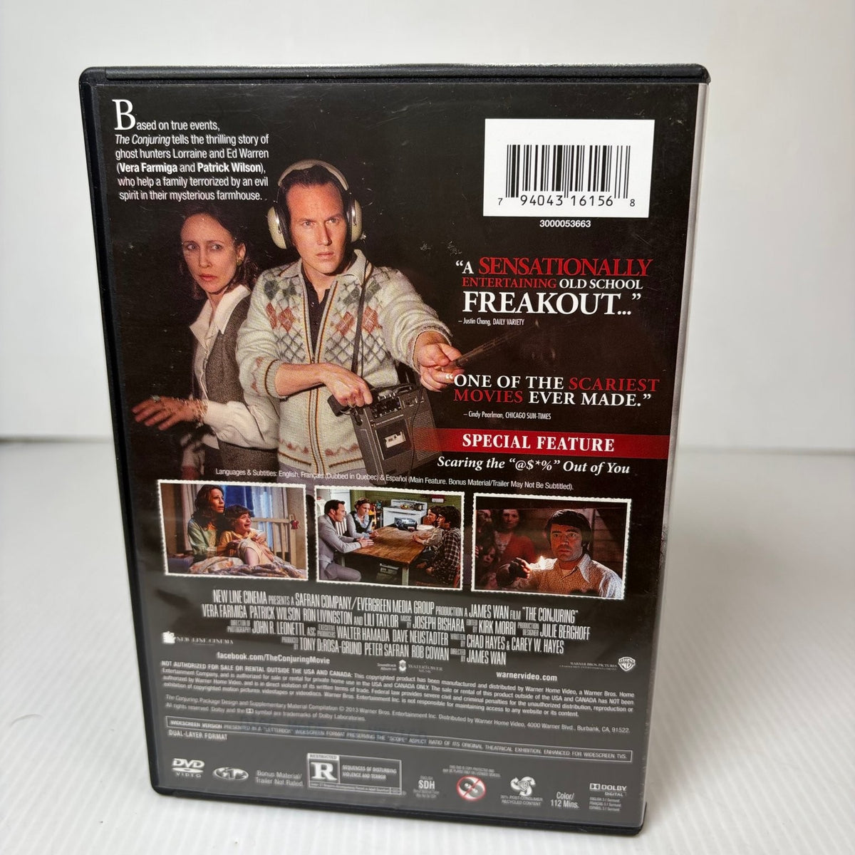 The Conjuring DVD 2013 James Wan Horror Film Vera Farmiga Patrick Wilson