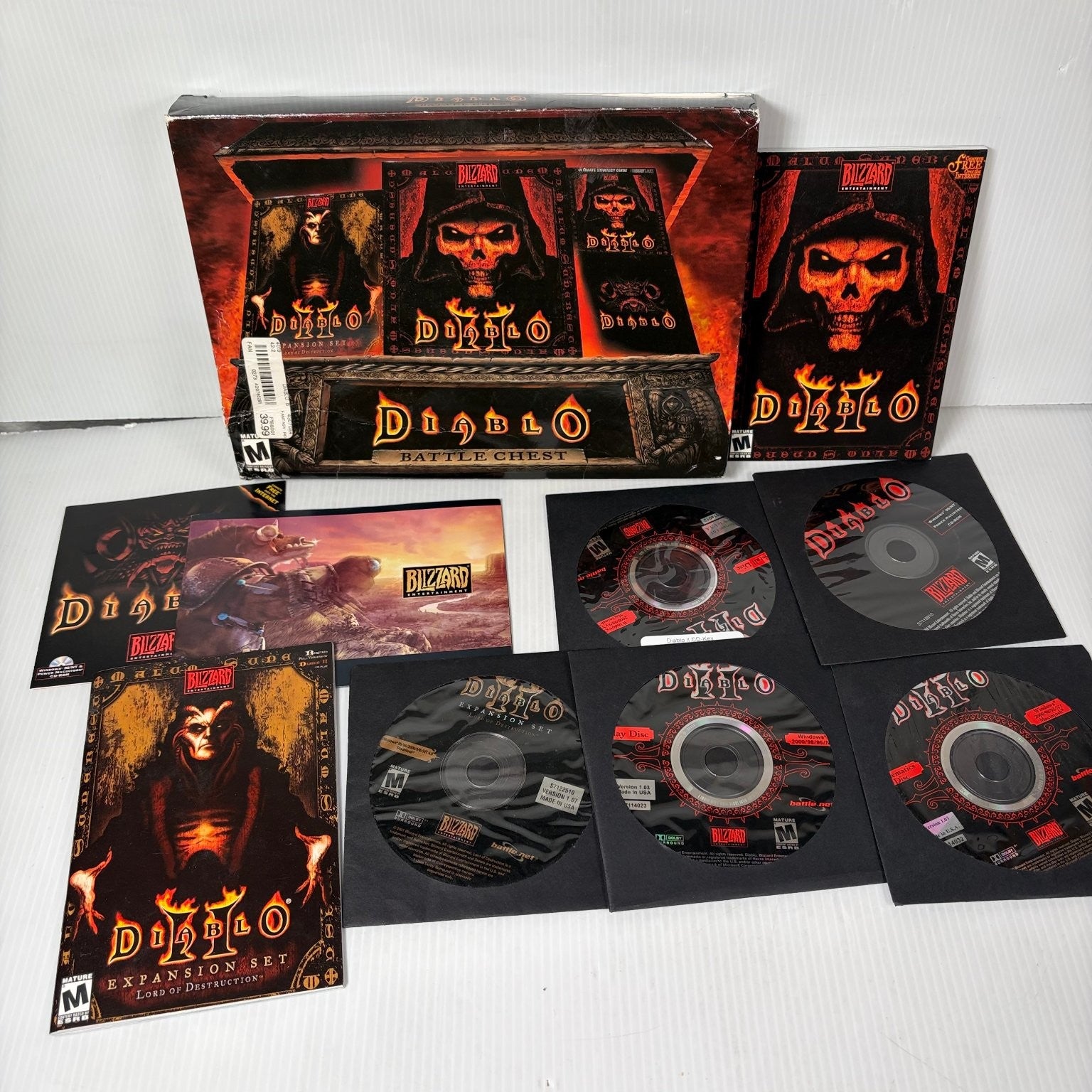 Diablo Battle Chest Big Box PC Video Game Blizzard Action RPG Complete
