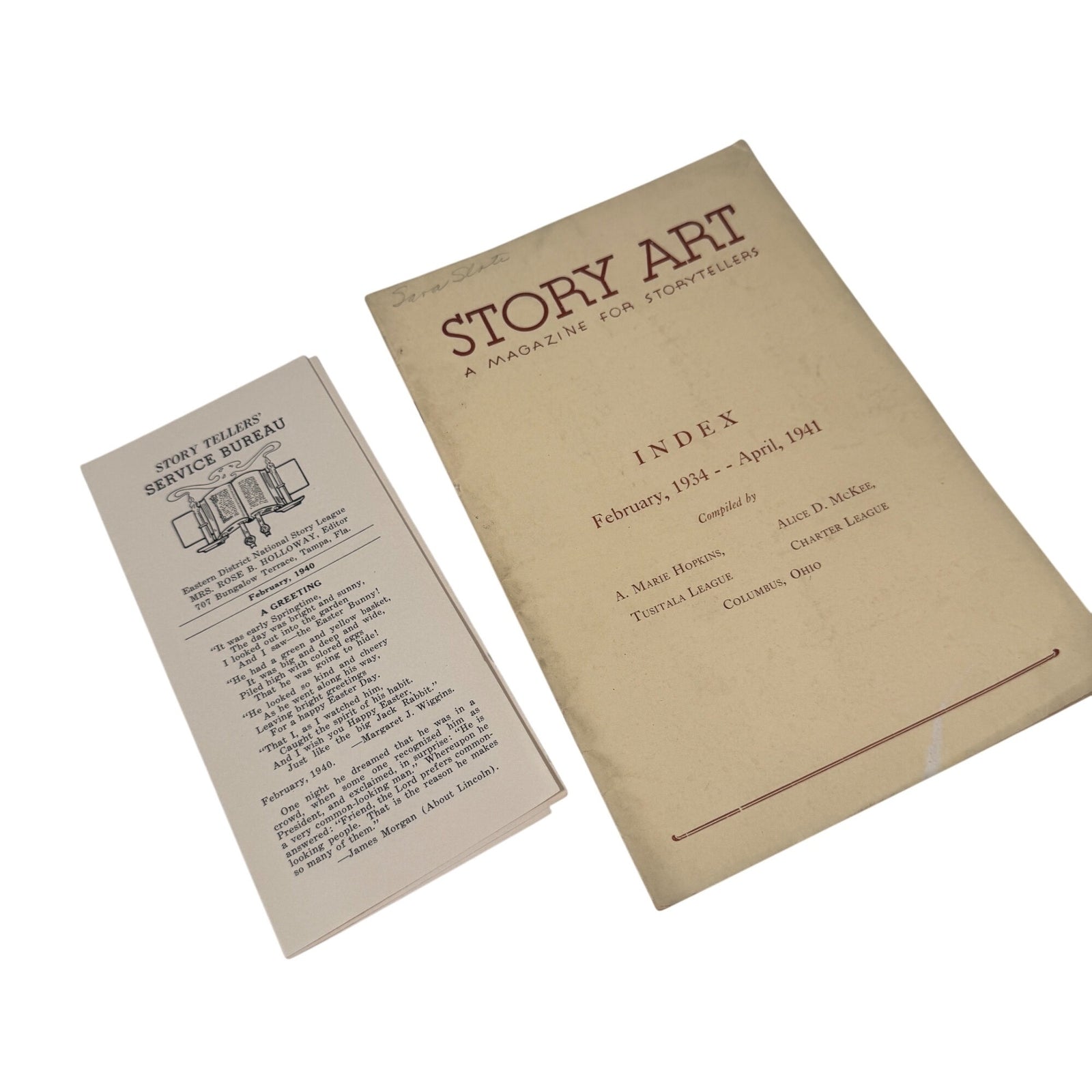 Story Art Magazines Mixed Lot (1940-1948) National Story League w/ Index