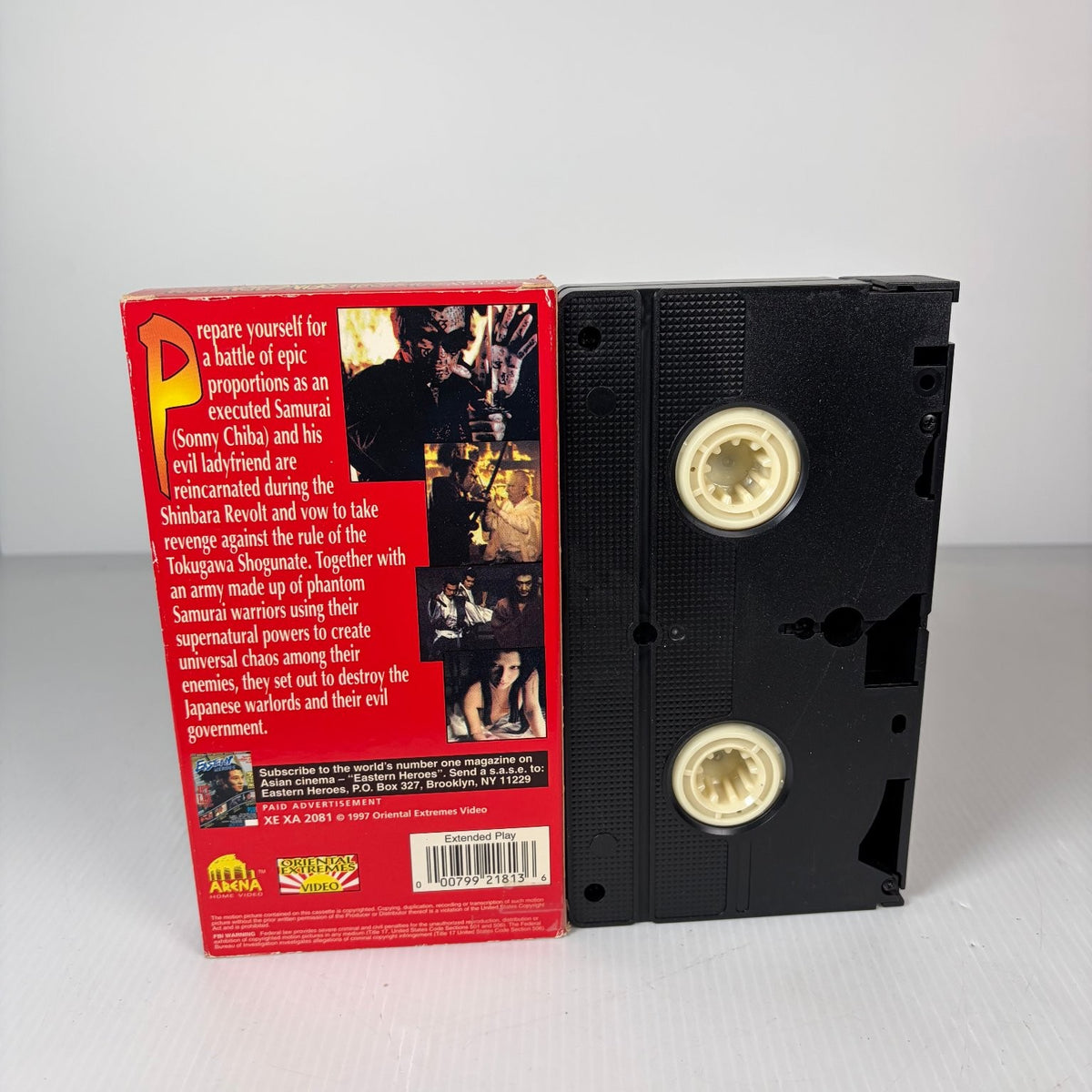 Samurai Reincarnation VHS 1997 Sonny Chiba Martial Arts Arena Home Video
