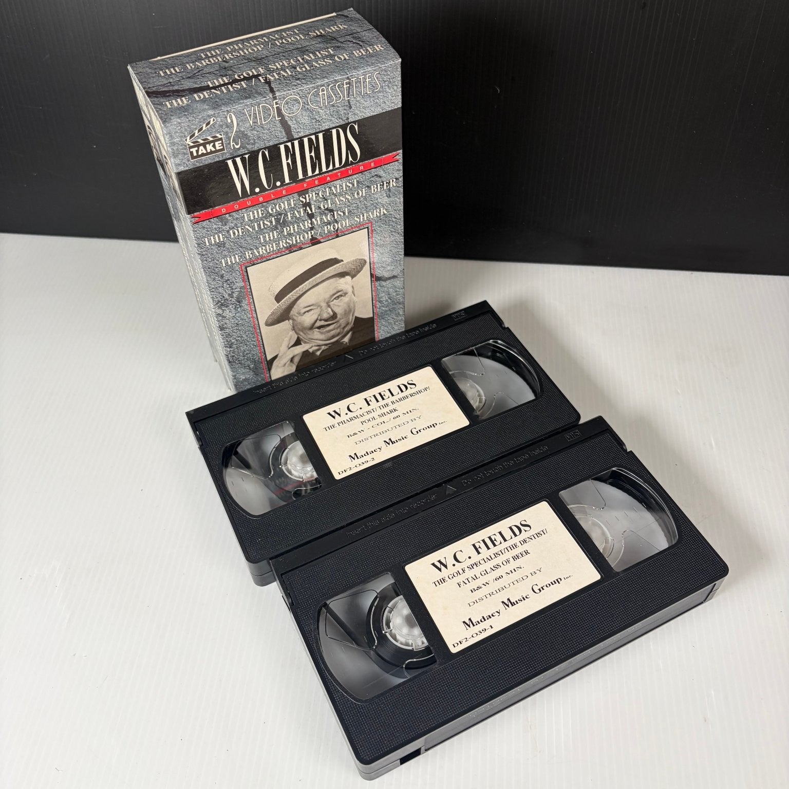 W.C. Fields VHS 1994 Comedy Double Feature Madacy Music Group