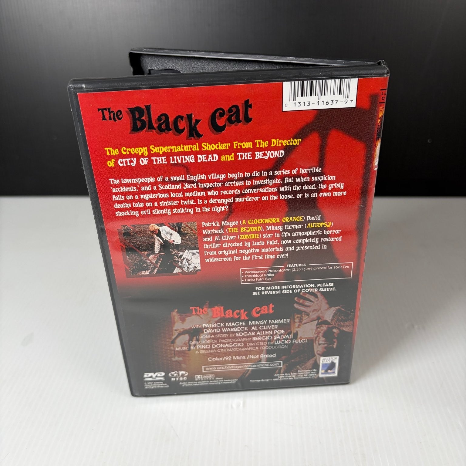 The Black Cat DVD 1989 Lucio Fulci Horror Patrick Magee Mimsy Farmer