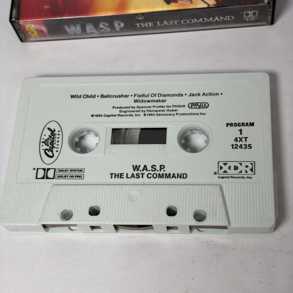 W.A.S.P. The Last Command Cassette Tape 1985 Capitol Records Heavy Metal 4XT 124