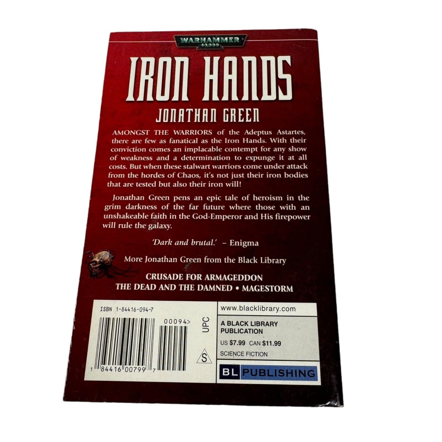 Warhammer 40K Iron Hands by Jonathan Green The Black Library 40,000