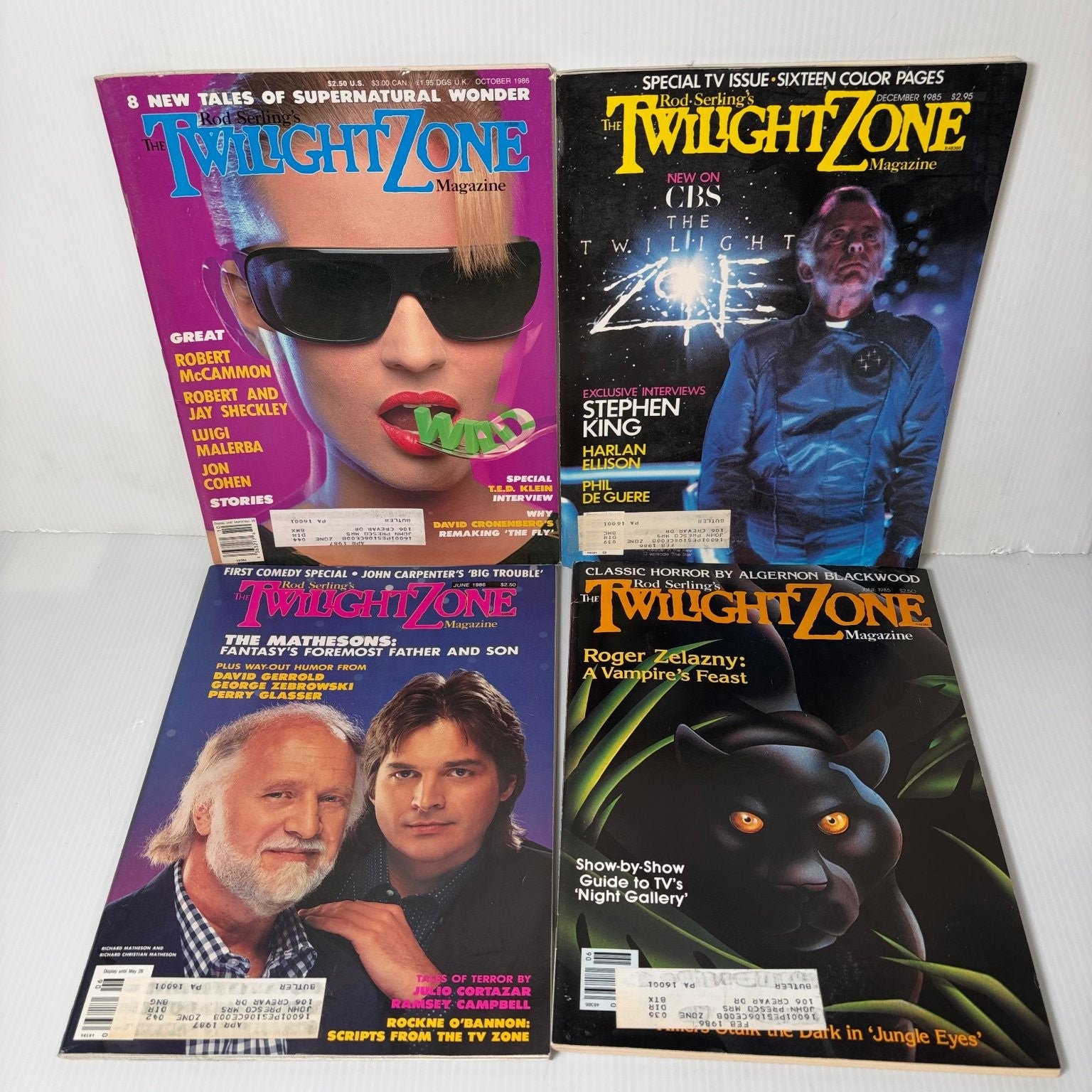 Twilight Zone Magazine Lot of 8 Issues Stephen King The Jaunt Horror Sci-Fi