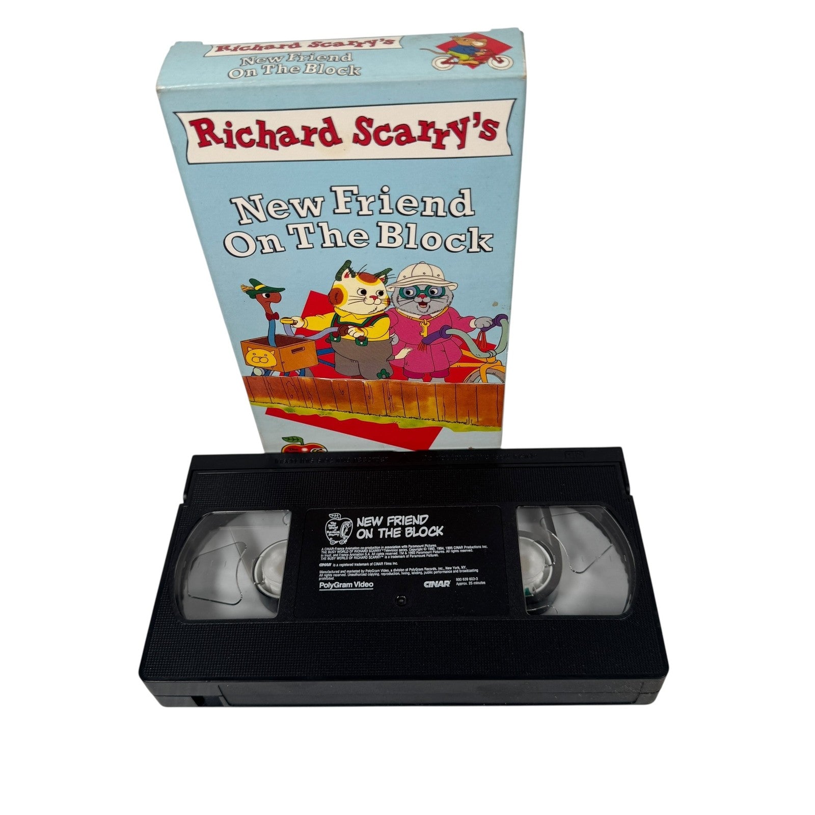 Vintage Richard Scarry's New Friend On The Block VHS 1996 Kids Animation Tested