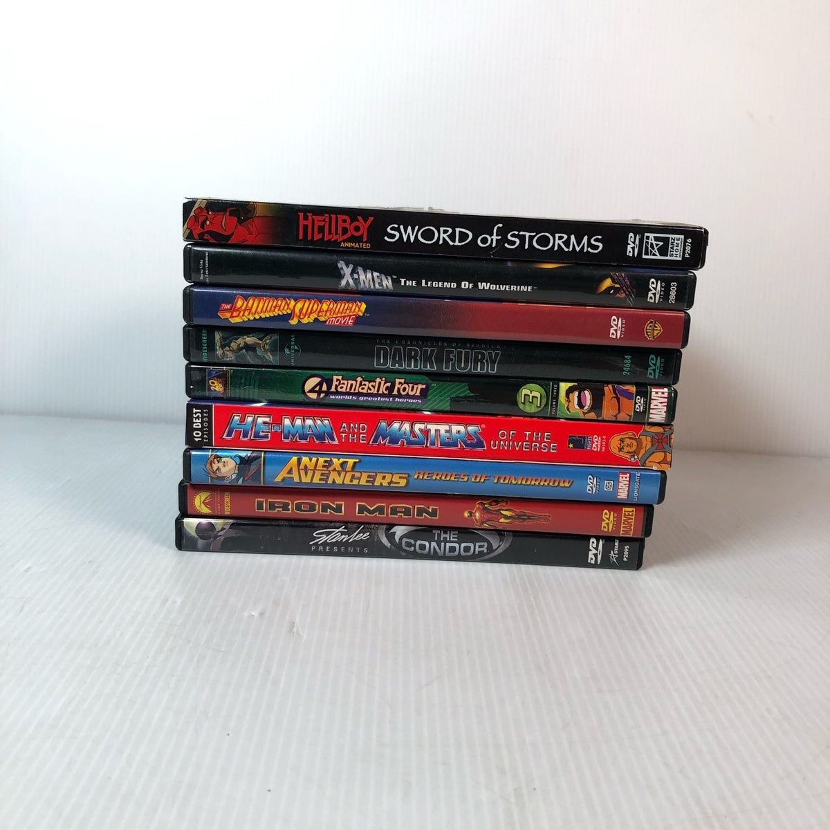 Lot of 9 Superhero & Comic Book Animated DVDs X-Men, He-Man, Hellboy & More