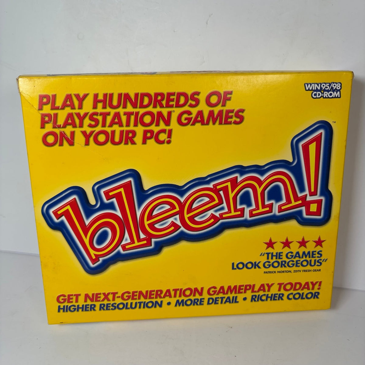 Bleem CD-ROM Play PlayStation Games on PC Windows 95 98 Big Box PC Complete