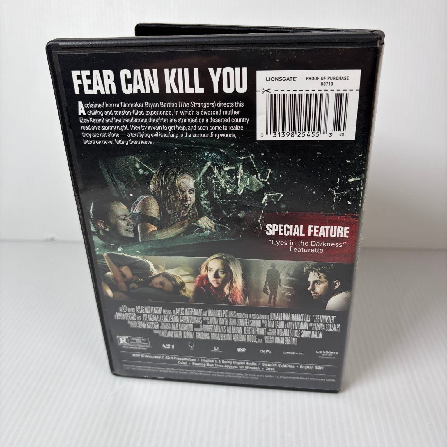 THE MONSTER DVD 2016 Zoe Kazan, Ella Ballentine, Bryan Bertino Horror Film