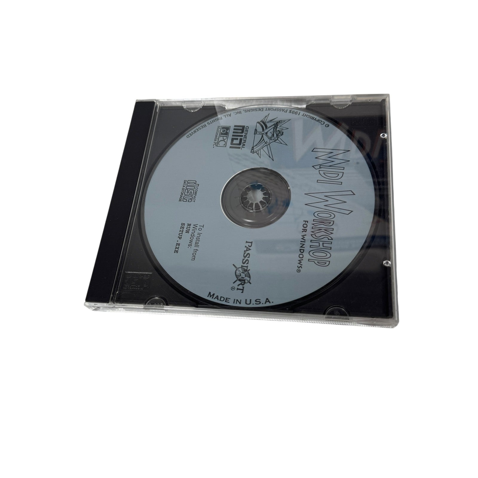 Vintage Passport MIDI Workshop CD-ROM Windows w/ Rare MIDI Interface Cable