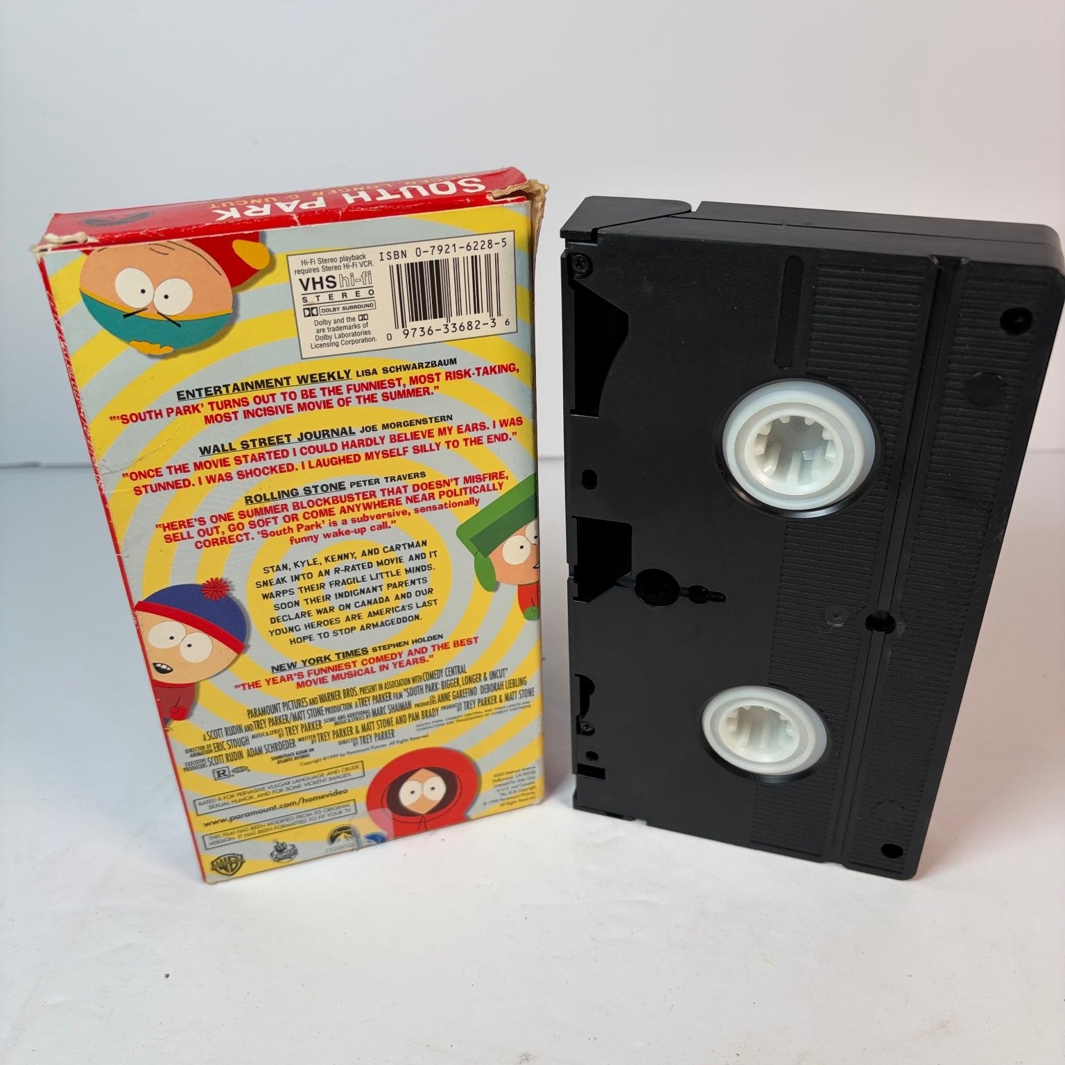 South Park Bigger Longer Uncut VHS 2000 Animated Musical RARE Rental Copy