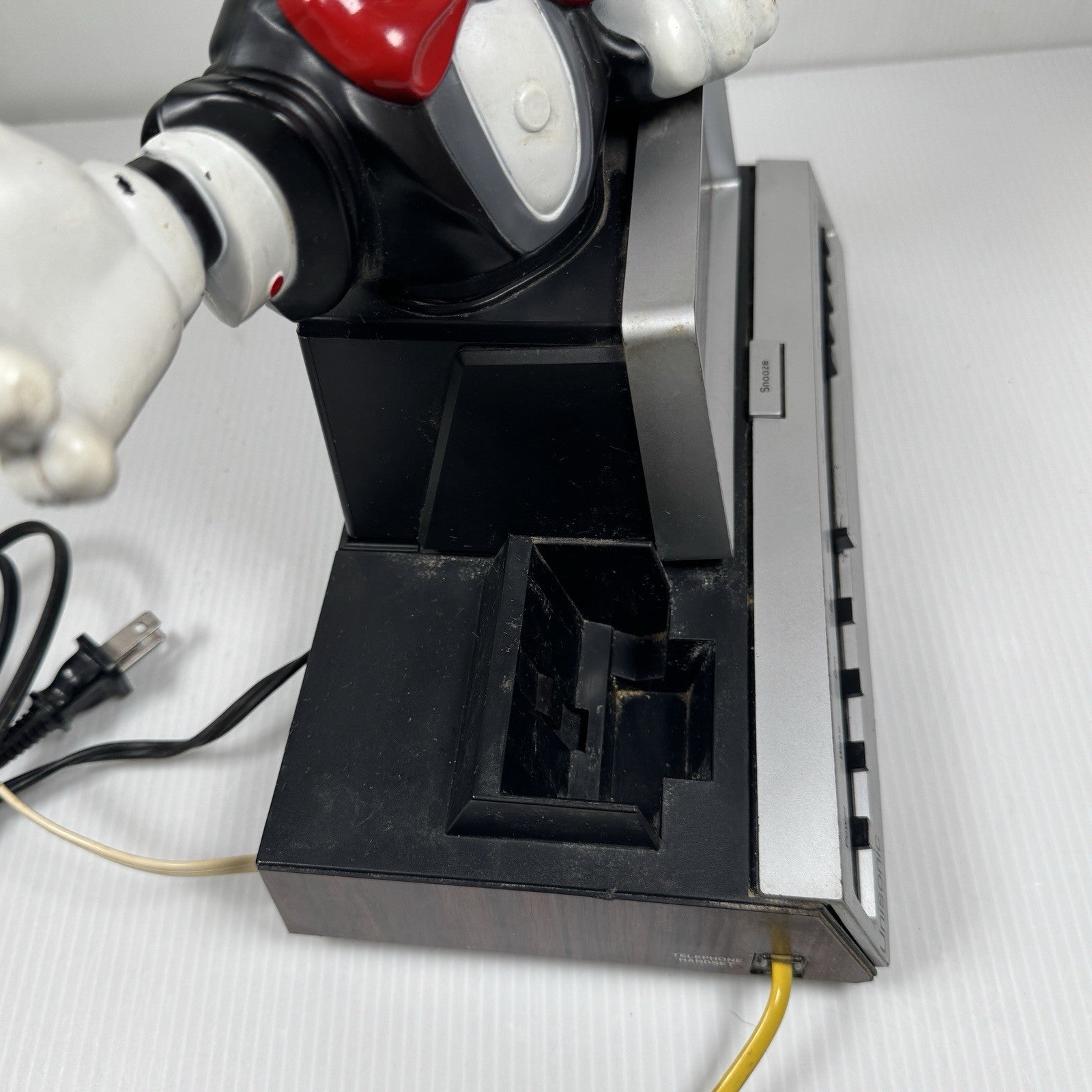 Unisonic Mickey Mouse Phone Radio Alarm Clock Model 6052 AS IS For Repair