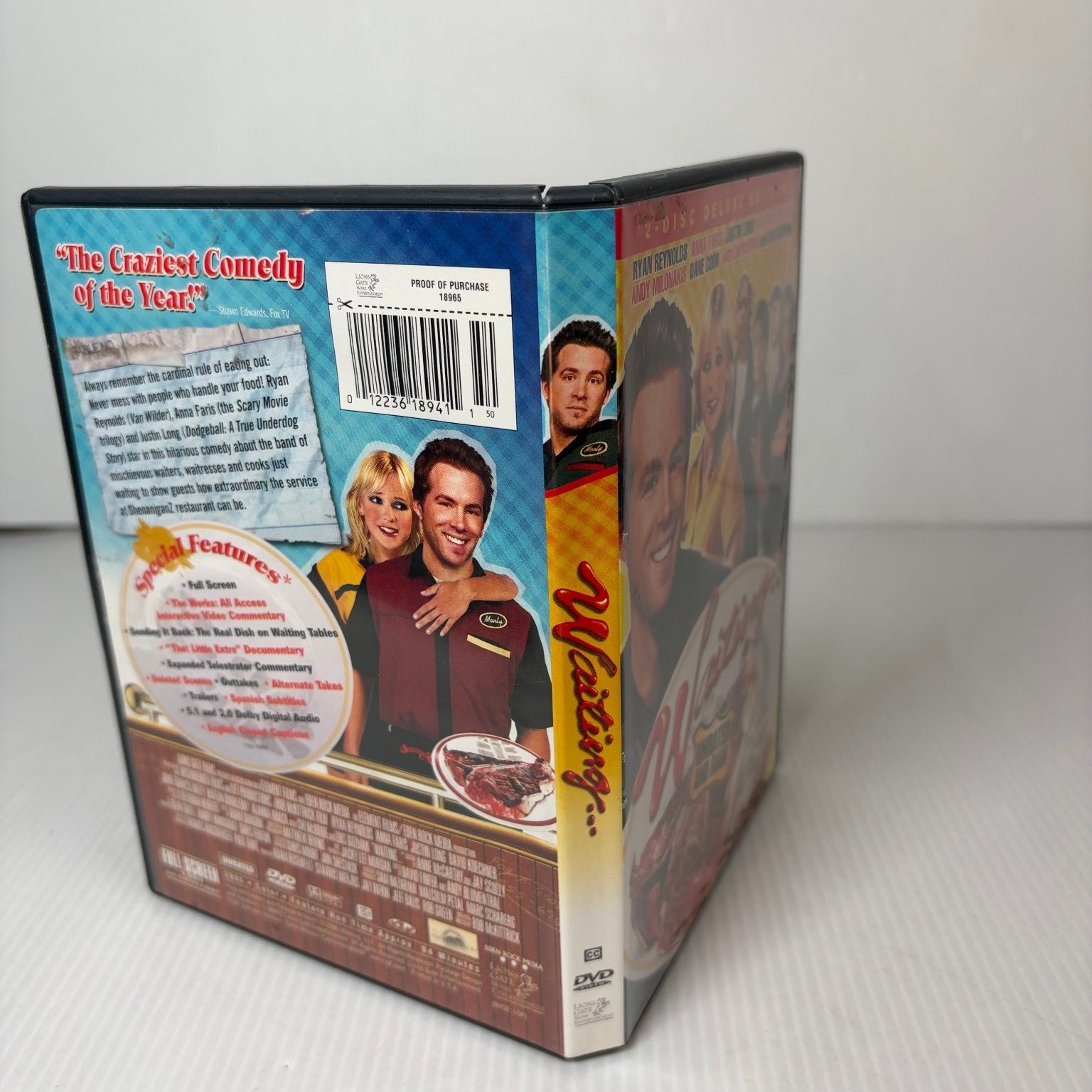 Waiting... DVD 2005 Deluxe Edition Ryan Reynolds Anna Faris Unrated Raw