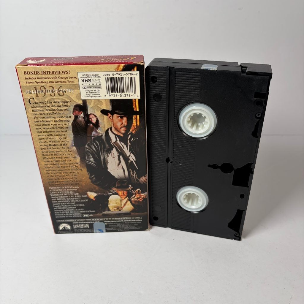 Indiana Jones and the Raiders of the Lost Ark VHS Widescreen THX Harrison Ford