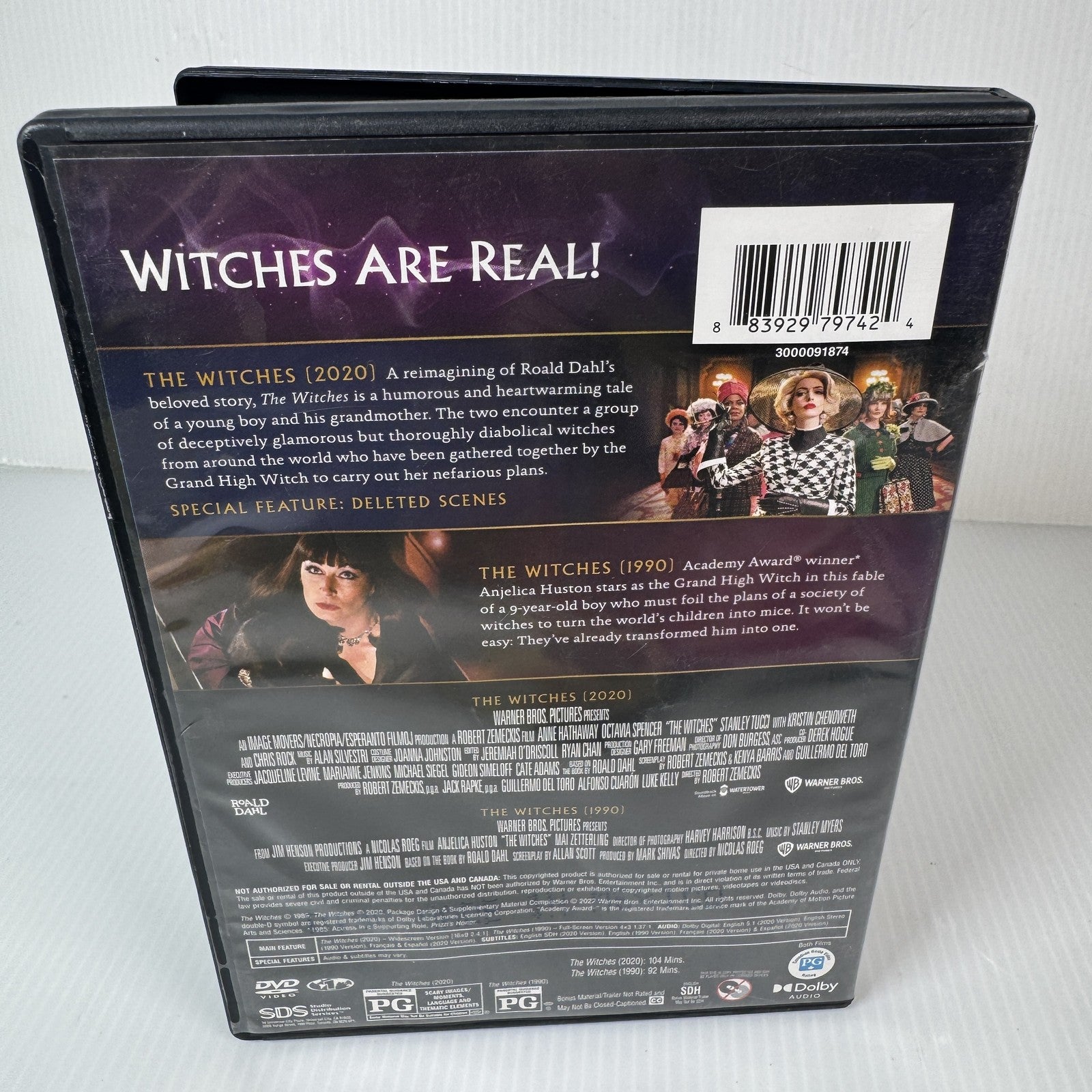 The Witches DVD 2020 2-Film Collection Anne Hathaway Octavia Spencer
