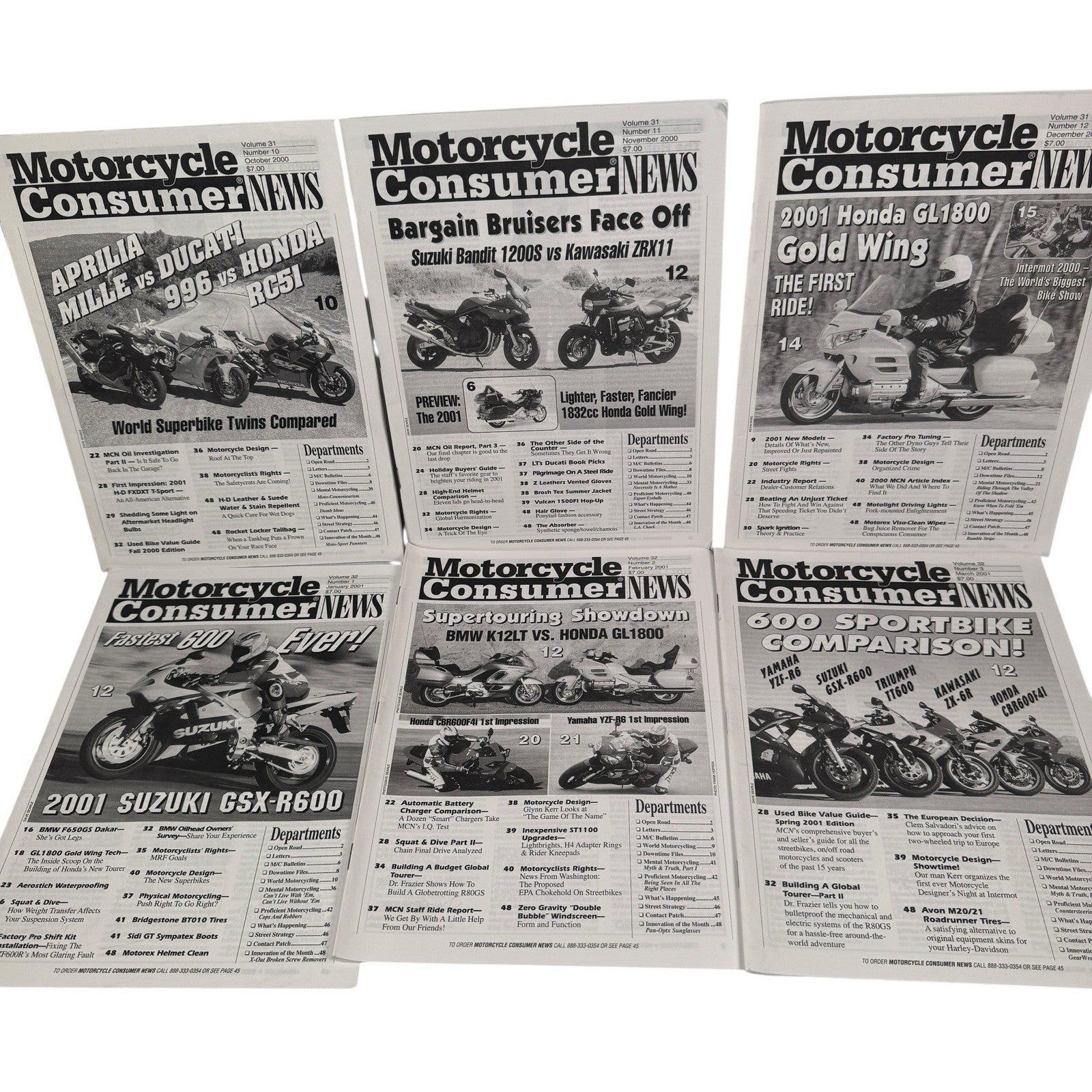 Vintage Mixed Lot Of 54 Motorcycle Consumer News Magazines 1999-2007
