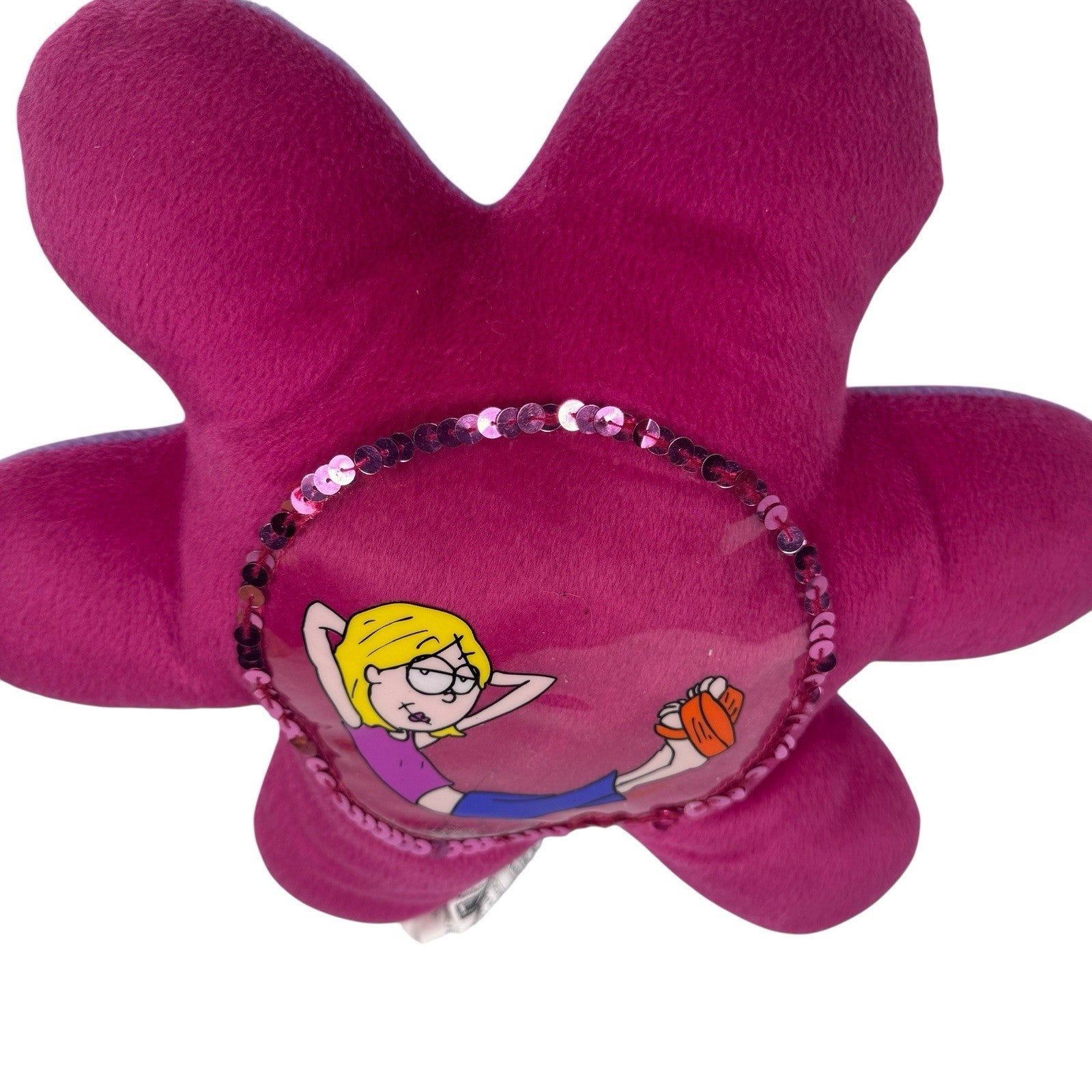 Vintage Lizzie McGuire Sequin Star Pillow Disney Channel Y2K Two-Tone