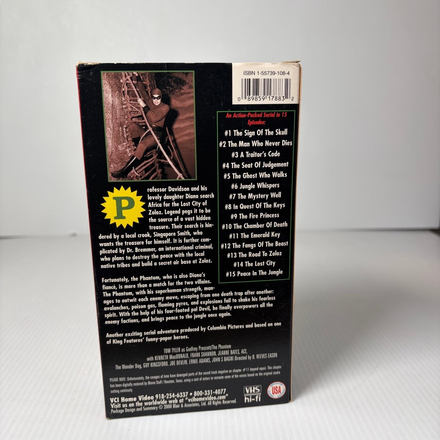 The Phantom VHS 1943 Adventure Classic Cliffhanger 15 Chapters VCI