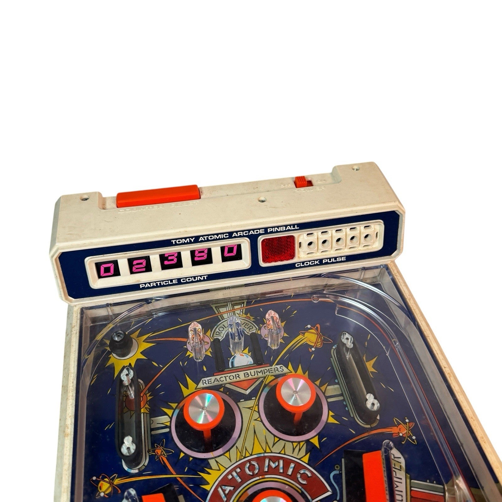 Vintage 1979 Tomy Atomic Arcade Pinball Machine Portable Game In Original Box