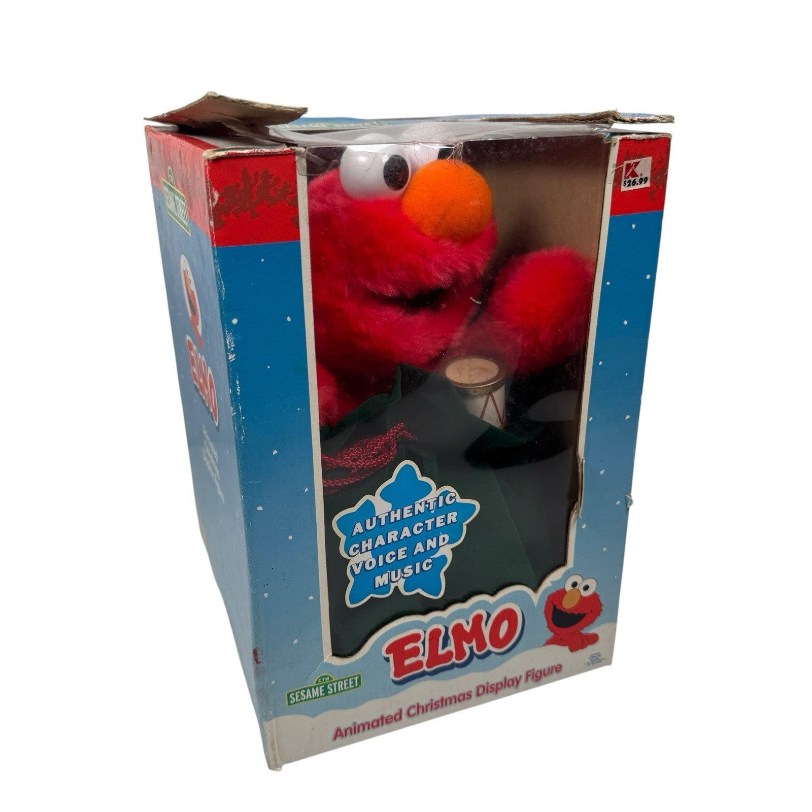 Elmo Sesame Street Animated Christmas Display Figure Telco Tested Working In Box