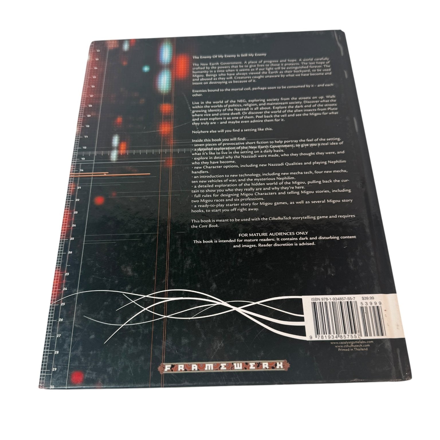 Cthulhu Tech Mortal Remains RPG Core Book 2009 Catalyst Game Labs Hardcover