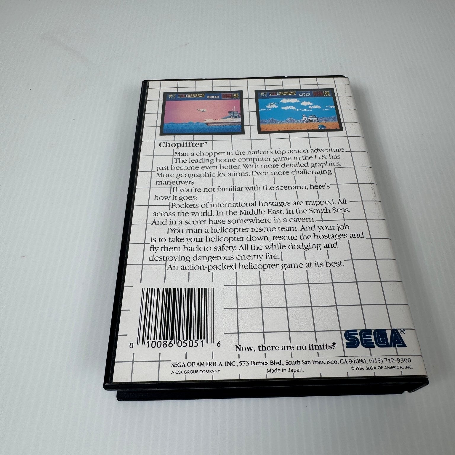 Choplifter Sega Master System Video Game Action Rescue Hostages Complete CIB