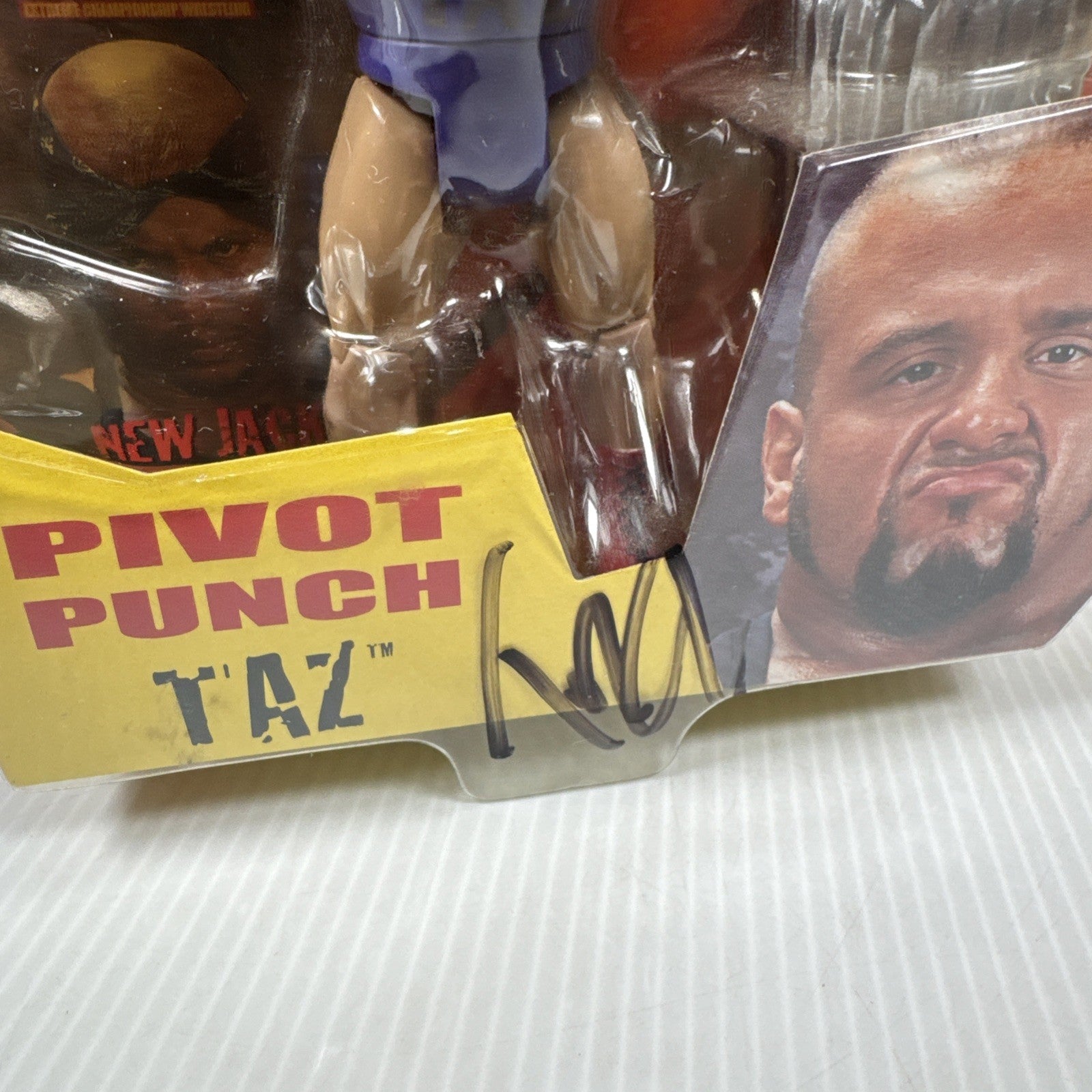 ECW OSFTM Taz Champion Clashers Series 4 (Brand New Sealed) 2000 Signed (No COA)