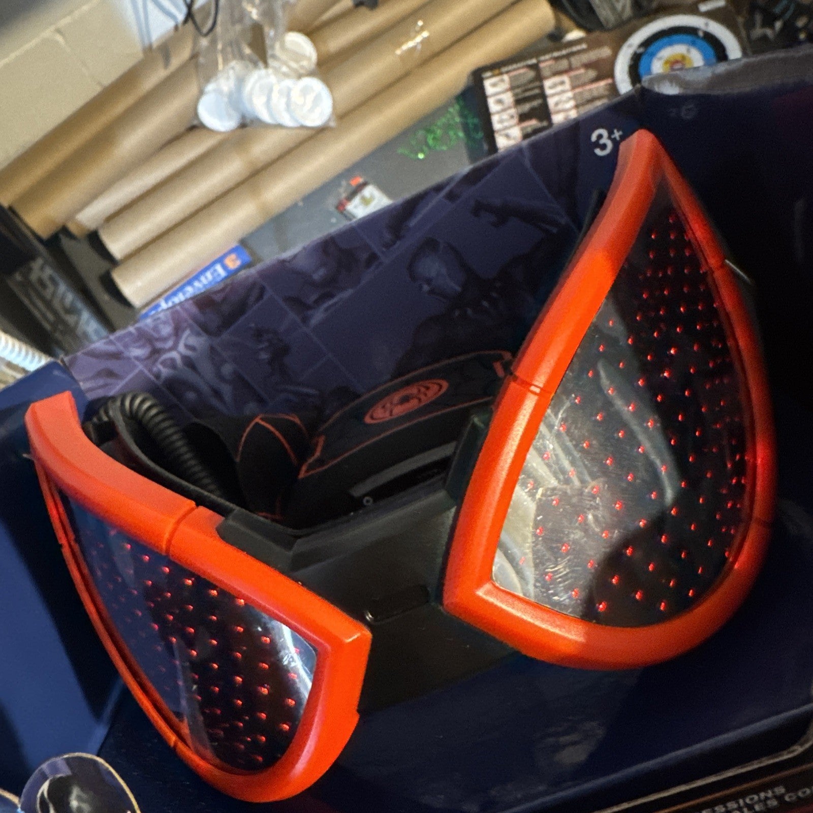 Disney Parks Marvel Miles Morales Goggles with 15 Digital Expressions Limited