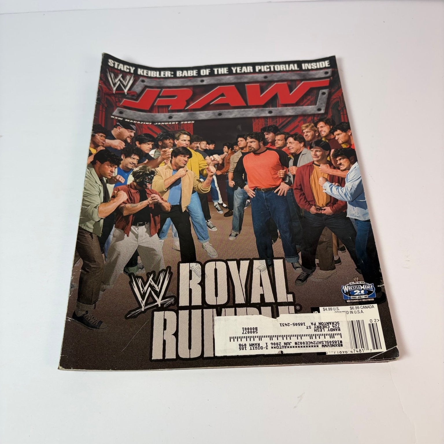 WWE RAW Magazine January 2005 Royal Rumble Stacy Keibler Wrestling