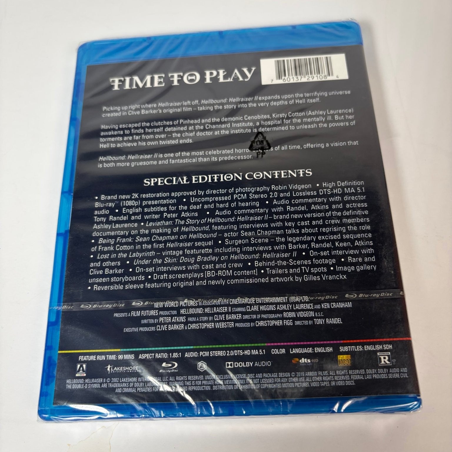 Hellbound Hellraiser II Blu-ray 1988 Arrow Video Special Edition Pinhead